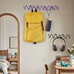 porte sacs spirale moderne rouge noir orange violet fixations murales multifonctionnels