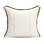 coussins brodés bambou blanc vert olive nordique contemporain décoration maison voiture
