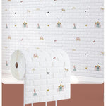 stickers muraux 3D brique animaux princesses châteaux cœur étoile moderne