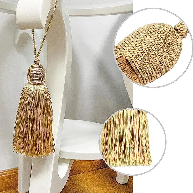pompon rideau tissé fin élégant traditionnel décoratif maison salon 13cm 28cm