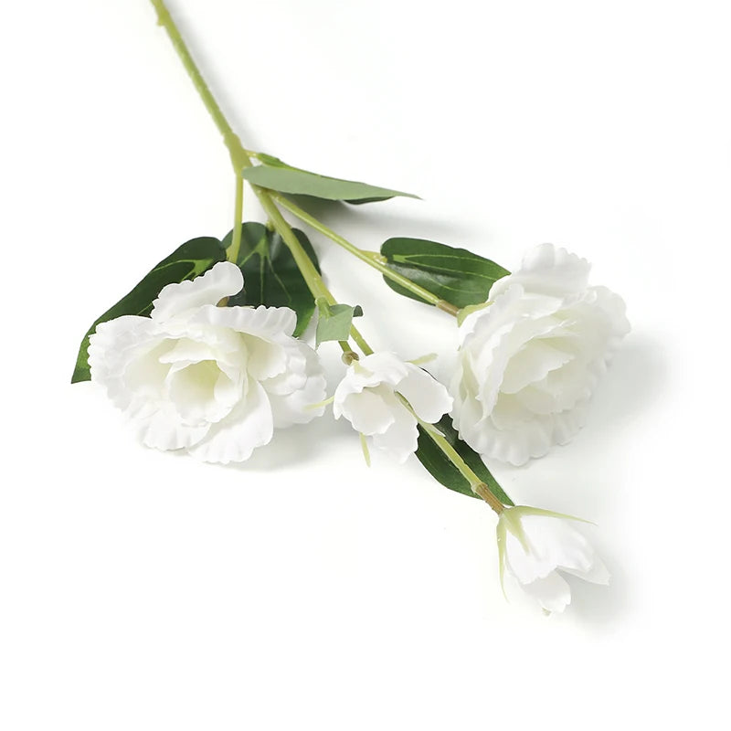 bouquet fleurs artificielles soie blanc vert decoration mariage intérieur classique 70cm vase