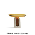 vase moderne verre marron clair simple geometrie decoration florale minimaliste
