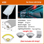 profils lumineux silicone blanc modernes eyelets flexibles led étanches 05m 1m 2m 3m