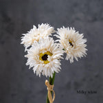 Bouquet artificiel gerbera blanc jaune rose moderne décoration intérieure mariage anniversaire minimaliste