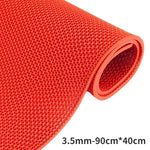 tapis sol antidérapant pvc bleu rouge vert structure alvéolaire moderne géométrique