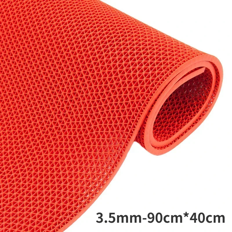 tapis sol antidérapant pvc bleu rouge vert structure alvéolaire moderne géométrique