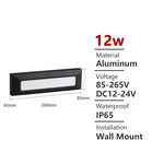 applique murale extérieure led noir moderne étanche jardin terrasse balcon escalier