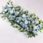 guirlande florale artificielle fleurs roses dahlias feuilles vertes décoration murale extérieure 100cm blanc rose