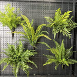 plantes artificielles soie vertes feuilles fines naturelles extérieur accrochées fêtes mariages