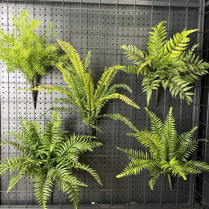 plantes artificielles soie vertes feuilles fines naturelles extérieur accrochées fêtes mariages