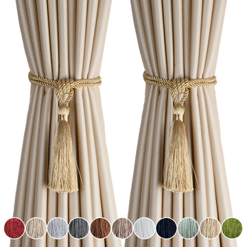 corde rideaux pompon moderne élégant blanc doré argenté polyester facile utiliser decoration chambre