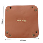 porte boutons pliables simili cuir moderne marron beige rose bleu noir orange violet voyage