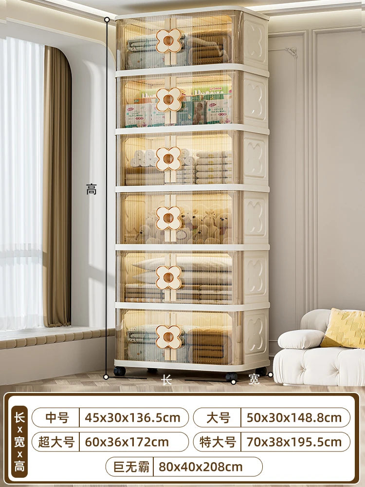meuble rangement moderne armoire beige clair grille dimensions roulettes 45x30x71.9cm