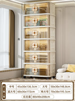 meuble rangement moderne armoire beige clair grille dimensions roulettes 45x30x71.9cm