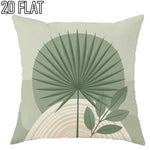 taies d'oreiller décoratives feuilles tropicales minimaliste moderne polyester beige vert 40x40cm 45x45cm 50x50cm 60x60cm