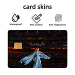 autocollants adhésifs cartes bancaires personnalisées danseur scène espoir bleu clair moderne amovibles