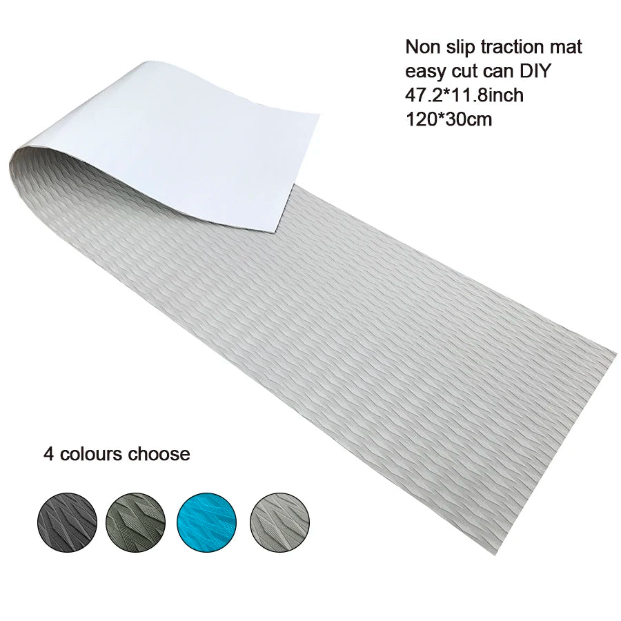 tapis antidérapant rayures diagonales gris bleu noir moderne adhésif surf skateboarding kayakSUP évaplanche