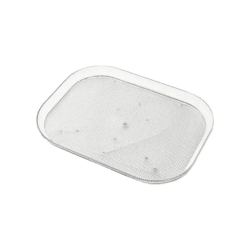 support rangement transparent moderne réfrigérateur système succion rotatif gain place