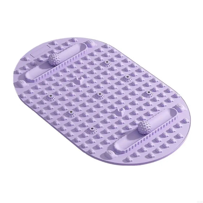 tapis bain moderne gris rose violet surface texturée poignées