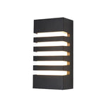 applique murale moderne led étanche noir lignes horizontales lumineuses fixations invisibles aluminium