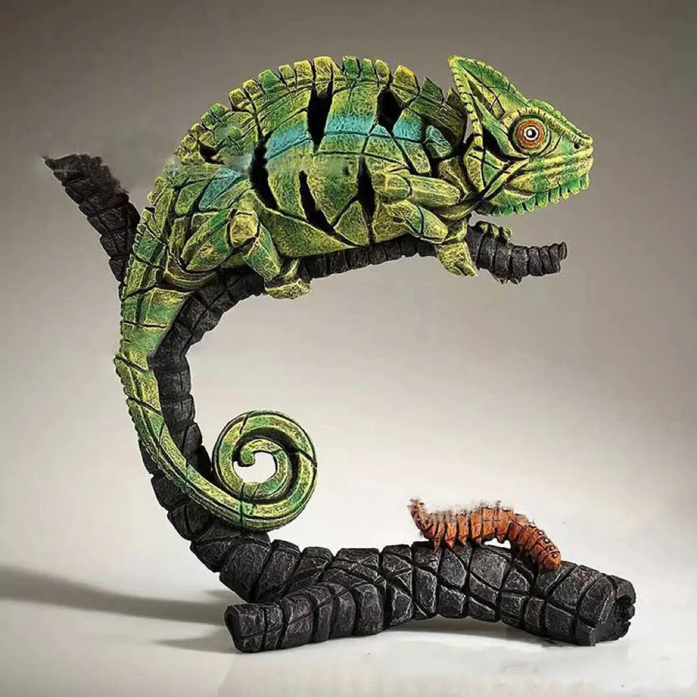 sculpture animale résine réaliste tigre lion éléphant ganesha décoration intérieure asiatique brune verte