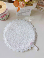 serviettes table dentelle rose clair blanc beige marron violet classiques opaques