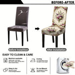 housses chaise motif floral extensibles lavables décoratives maison élégantes vintage