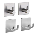 porte serviettes adhésif argenté finition brossée moderne minimaliste acier inoxydable imperméableintérieur décoration murale accessoire