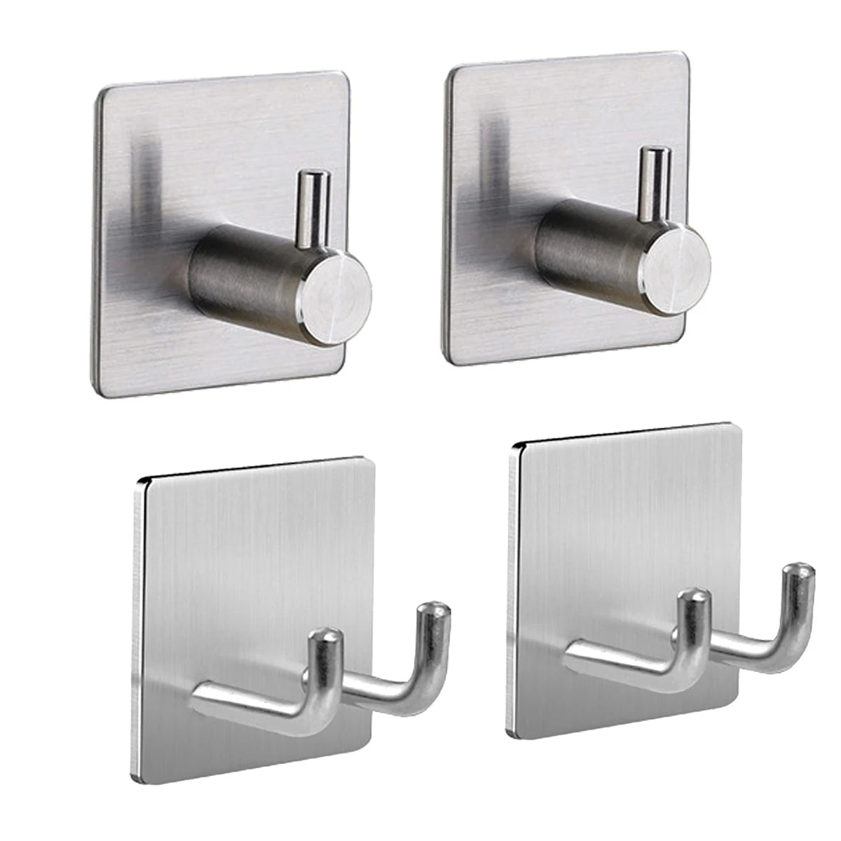 porte serviettes adhésif argenté finition brossée moderne minimaliste acier inoxydable imperméableintérieur décoration murale accessoire