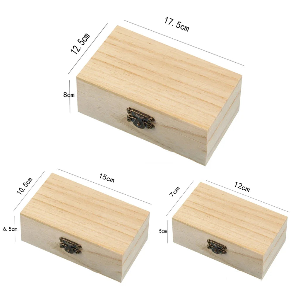 boîtes bois naturel clair lignes apparentes classique cadenas grande taille moyenne petite