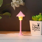 lampe sol miniature moderne noir rose bleu clair violet rouge pagode lumineuse