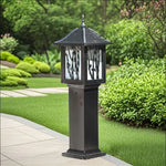 lanterne jardin noire bronze bambou doré ip65 étanche led 80cm classique orientalextérieur