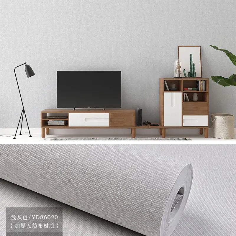 papier peint moderne minimaliste uni beige gris résistant humidité cuisine chambre salon