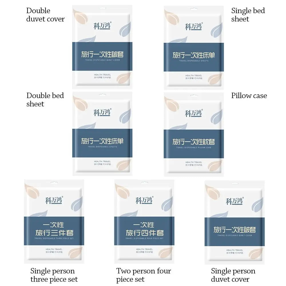 drap housse drap plat taie oreiller jetables blanc bleu texturé minimaliste hygiénique