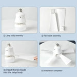 ventilateur moderne lampe led télécommande variateur intensité noir blanc minimaliste