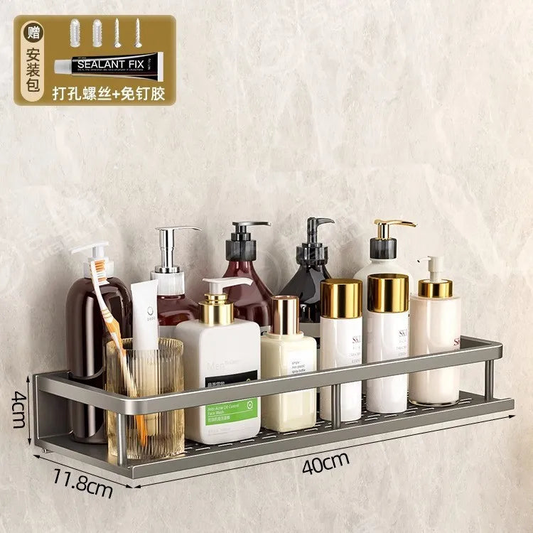 étagère murale moderne grille ventilation clip fixation salle bain cuisine organisation couleur beige claire