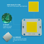 projecteur led 50w cob chip blanc orange bleu vert moderne