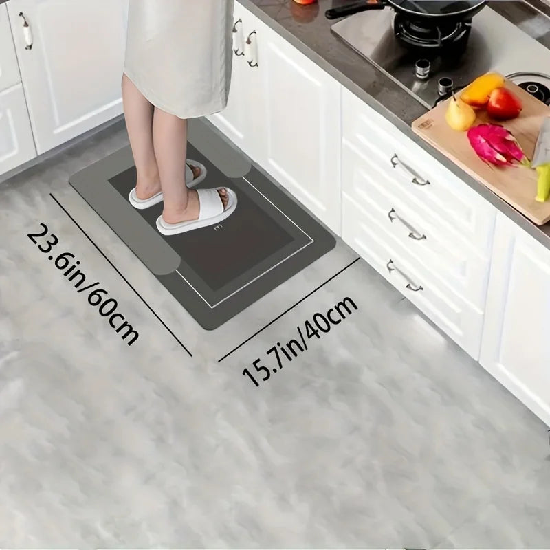 tapis sol gris moderne absorbant rapide antidérapant salle bain cuisine entree