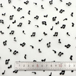 tissu blanc notes musicales semi transparent brocart polyester occasion bricolage moderne graphique