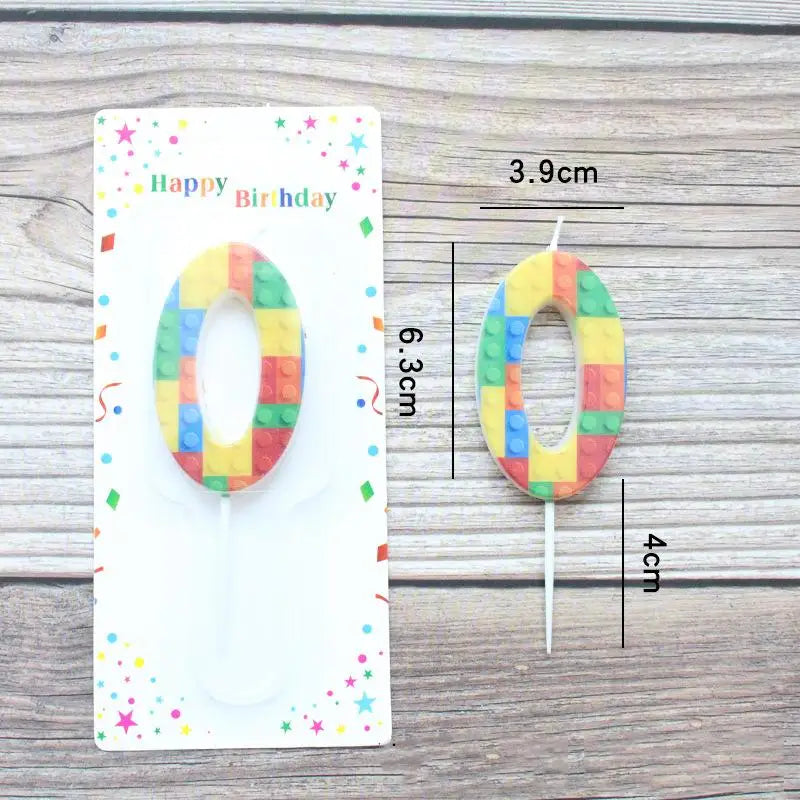bougies anniversaire chiffres couleurs construction blocs decorative enfantine pique số đến