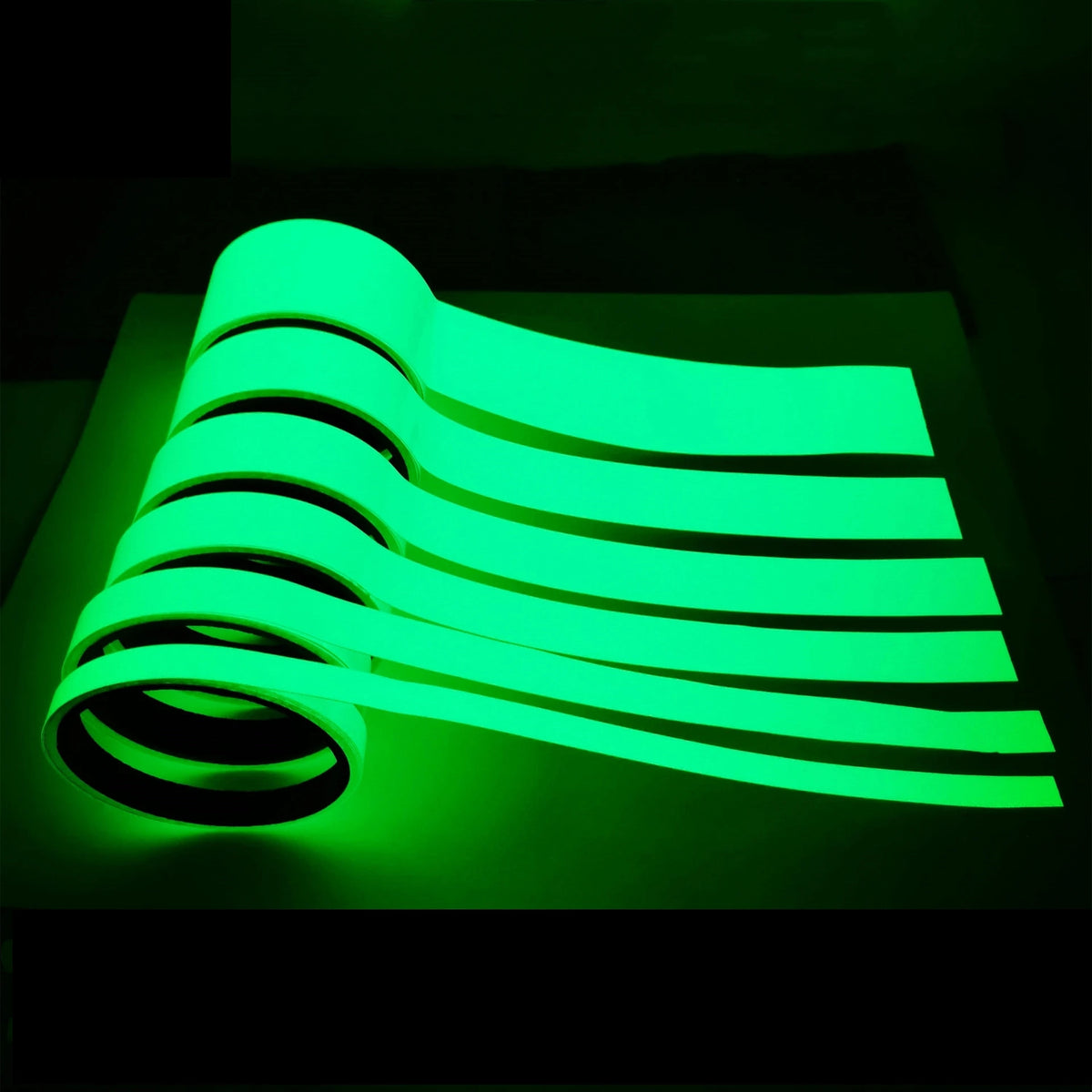 ruban luminescent vert adhésif moderne sécurité décoration nuit autoadhésif 10mm 15mm 20mm 30mm 40mm