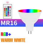 ampoule led e27 gu10 e14 rgb 15 couleurs réglables télécommande smart moderne blanc opacité