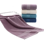 serviettes toilette coton violet blanc bleu marine rayures classiques absorbantes ensemble pièces clips