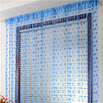 rideau decoratif franges coeurs romantique translucide salon chambre tringle maison