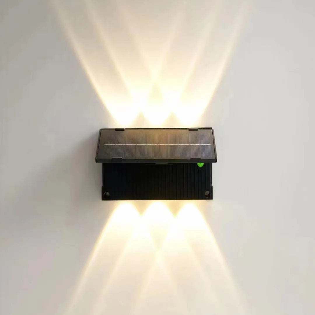 applique murale led solaire ip65 noir blanc rose jaune contemporaine minimaliste adhésiveextérieur résistante