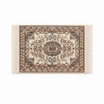tapis miniature floral tissé classique couleurs vives franges accessoire poupée ornements géométriques 10.7cm 7cm