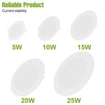 Downlight LED blanc froid 5W 10W 15W 20W 25W spot encastré moderne