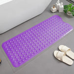tapis bain moderne bleu translucide bulles massage adhésif antidérapant efficace
