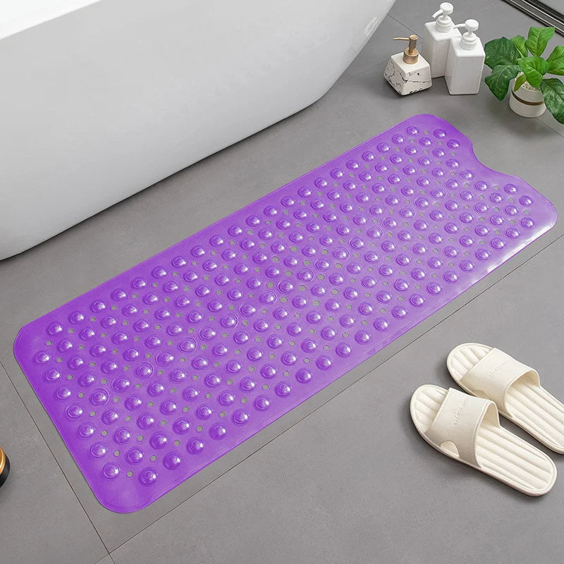 tapis bain moderne bleu translucide bulles massage adhésif antidérapant efficace