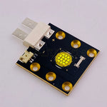 module led noir jaune doré connecteur blanc grille points électronique moderne